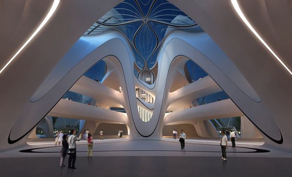 Meixihu Cultural Art Center exterior detail
